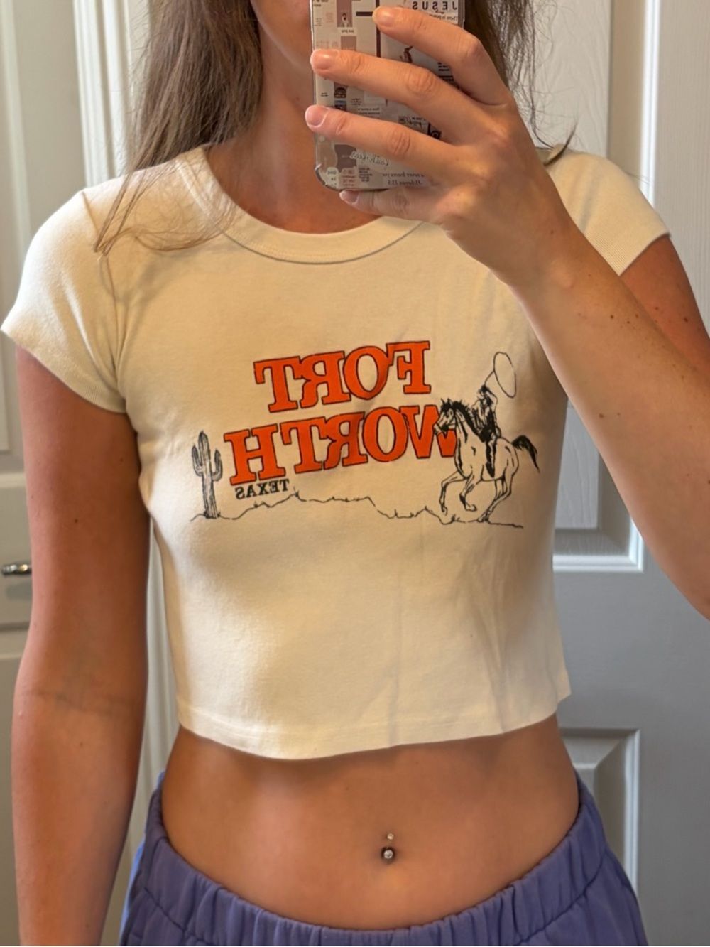 Fort Worth Graphic Baby Crop Tee